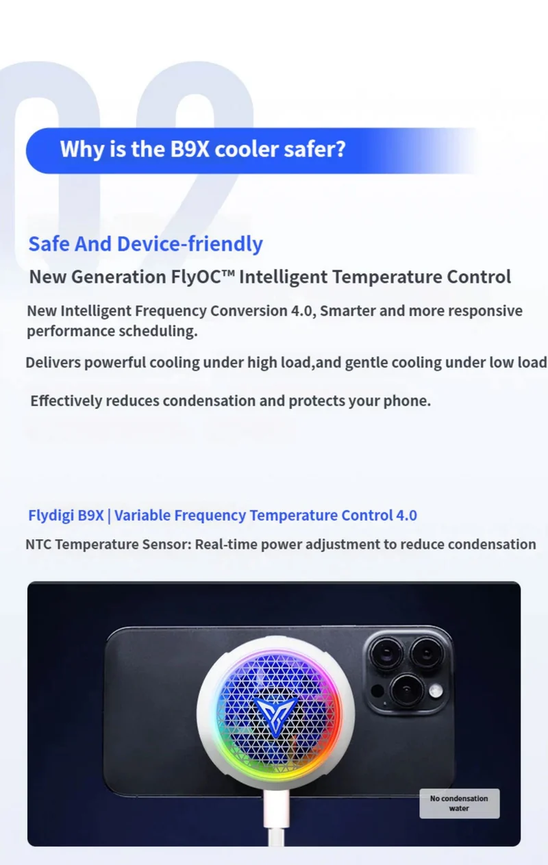 Flydigi B9X Mobile Gaming Cooling Fan Cooler