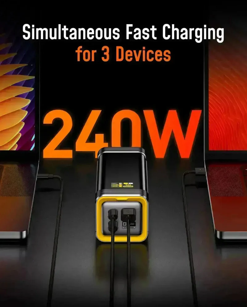 AOHI The Future Starship 240W 27,600mAh LED Display Power Bank with 140W C-C Cable