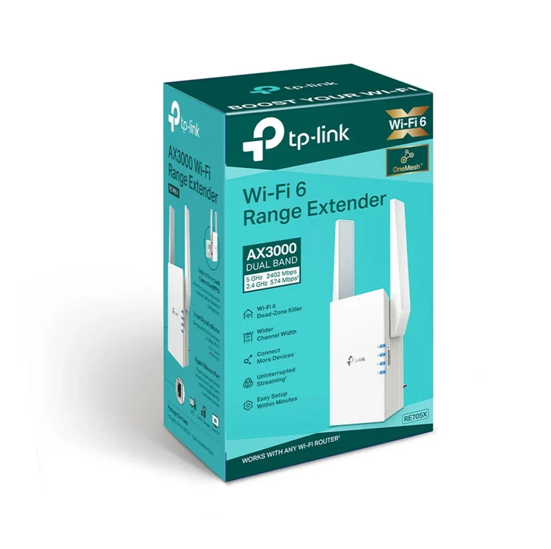 TP-LINK WiFi 6 RANGE EXTENDER AX3000 (RE705X)