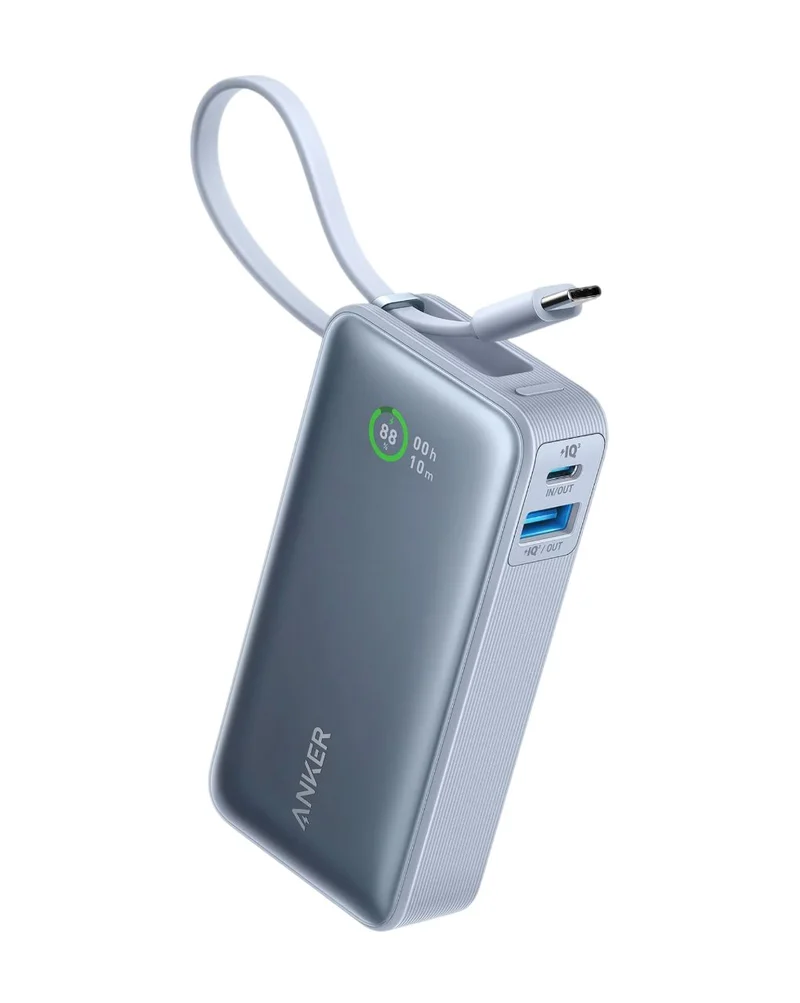 Anker Nano Power Bank (30W, Built-In USB-C Cable), 10000mAh