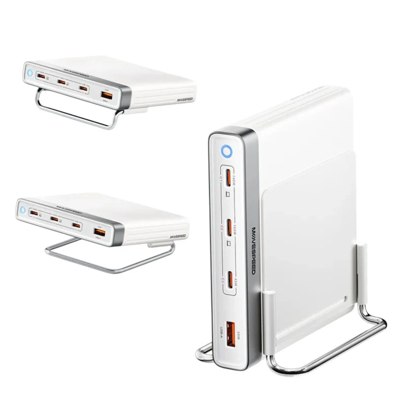 MOVESPEED 165W GaN Desktop Charger, Multi-Port USB-C Fast Charging Station