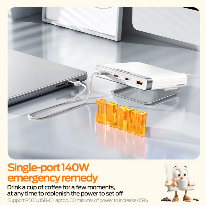 MOVESPEED 165W GaN Desktop Charger, Multi-Port USB-C Fast Charging Station