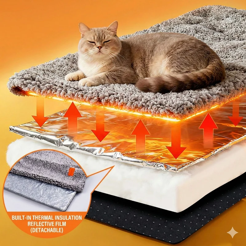 Furper Charmshine Pet Blanket, Soft and Heat Retaining Cotton Velvet