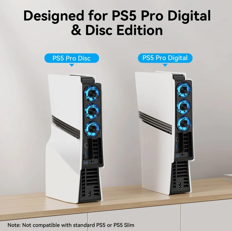 IINE PMW Cooling Fan for PS5 Pro Disc & Digital Edition