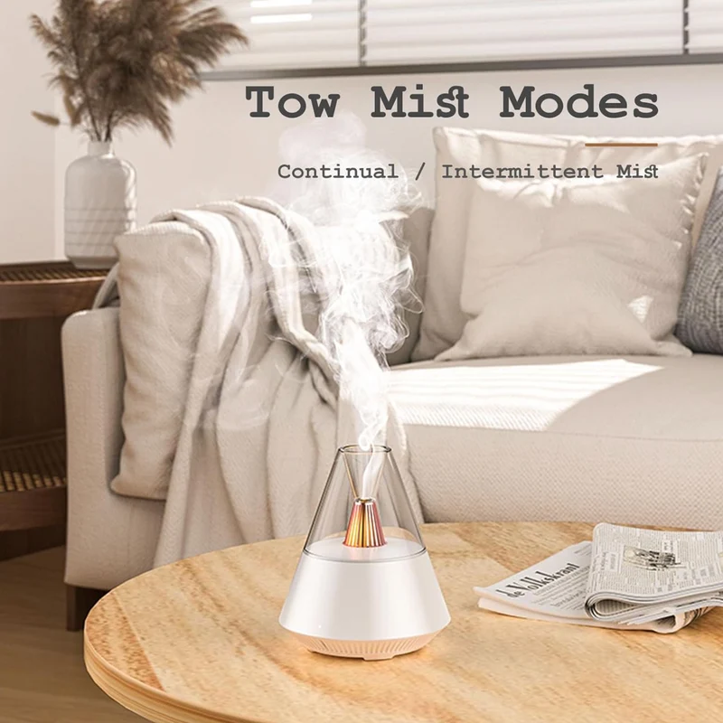 Furper Essential Oil Diffuser, Modern Style Aromatherapy Aroma Diffusers with Candle Light, Fragrance Ultrasonic Cool Mist Humidifier
