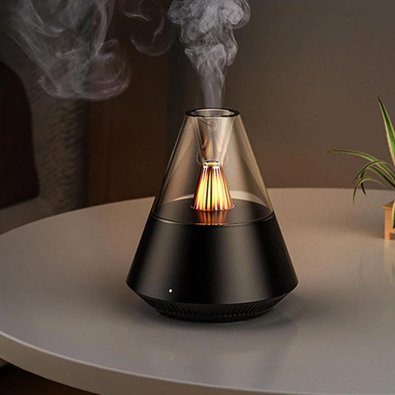 Furper Essential Oil Diffuser, Modern Style Aromatherapy Aroma Diffusers with Candle Light, Fragrance Ultrasonic Cool Mist Humidifier