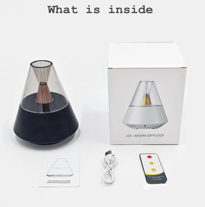 Furper Essential Oil Diffuser, Modern Style Aromatherapy Aroma Diffusers with Candle Light, Fragrance Ultrasonic Cool Mist Humidifier