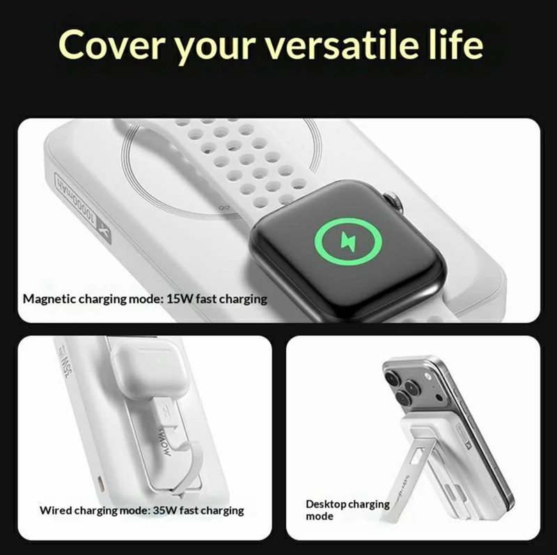MOVA-AEFD A2007 10000mAh 35W Magnetic Power Bank Portable Charger Built-in Type-C Cable