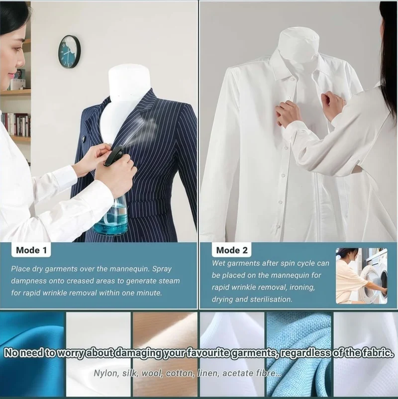 Furper Automatic Hot Air Dryer And Iron For Shirts And Trousers, Inflatable Ironing Machine, Quick Air Iron, For Home And Office