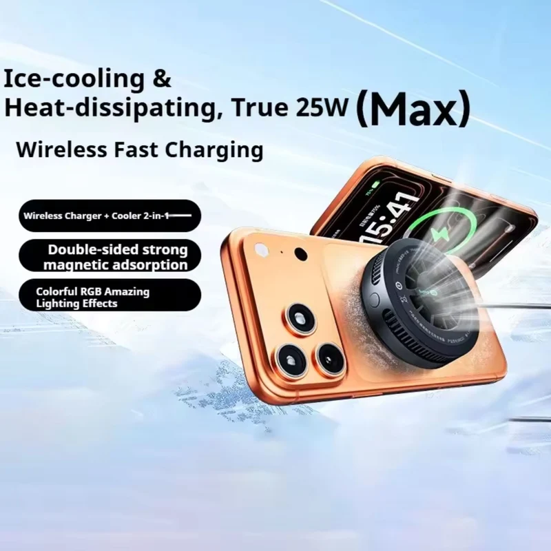 BLACK SHARK 25W MAX Magnetic Wireless Charger 2-IN-1 Mobile Phone Cooler AI Temperature Control Radiator