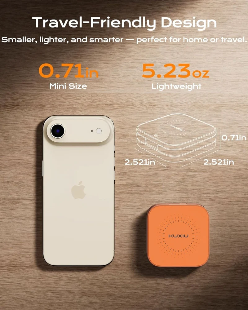 KUXIU Qi2.2 25W Magnetic Wireless Charger, 3-in-1 Foldable Travel Charging Station for iPhone 17/16/15/14/13/12, 5W for Apple Watch and AirPods, Aluminum Alloy Design, Adapter