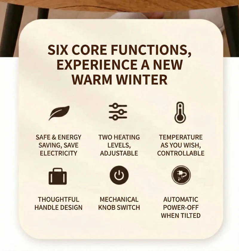 Sharp Birdcage Mini Electric Heater Carbon Crystal Heating Element Instant Heat HX-SM081A-Y