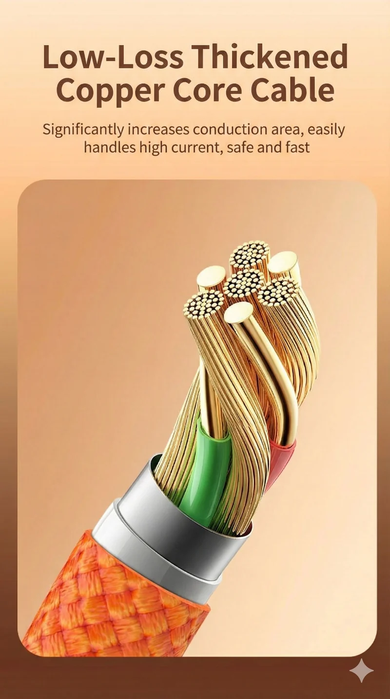 Yoonew PD45W Right Angle Data Cable Nylon Braided Orange USB C To C Fast Charging Wire Cord for IPhone 17 / 16 / 15 ProMax and Android