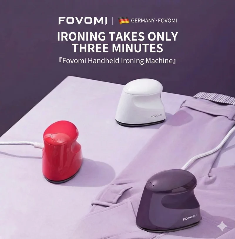 Fovomi Home Handheld Mini Iron Portable Steamer for Dormitory, Travel, and Business Trips