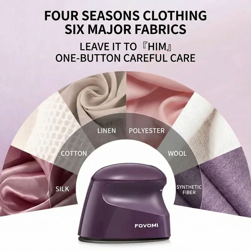 Fovomi Home Handheld Mini Iron Portable Steamer for Dormitory, Travel, and Business Trips