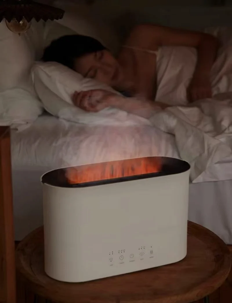 Furper Hybrid Humidifier, 2.2L Flame Mist Ultrasonic Cool & Warm Mist Humidifier