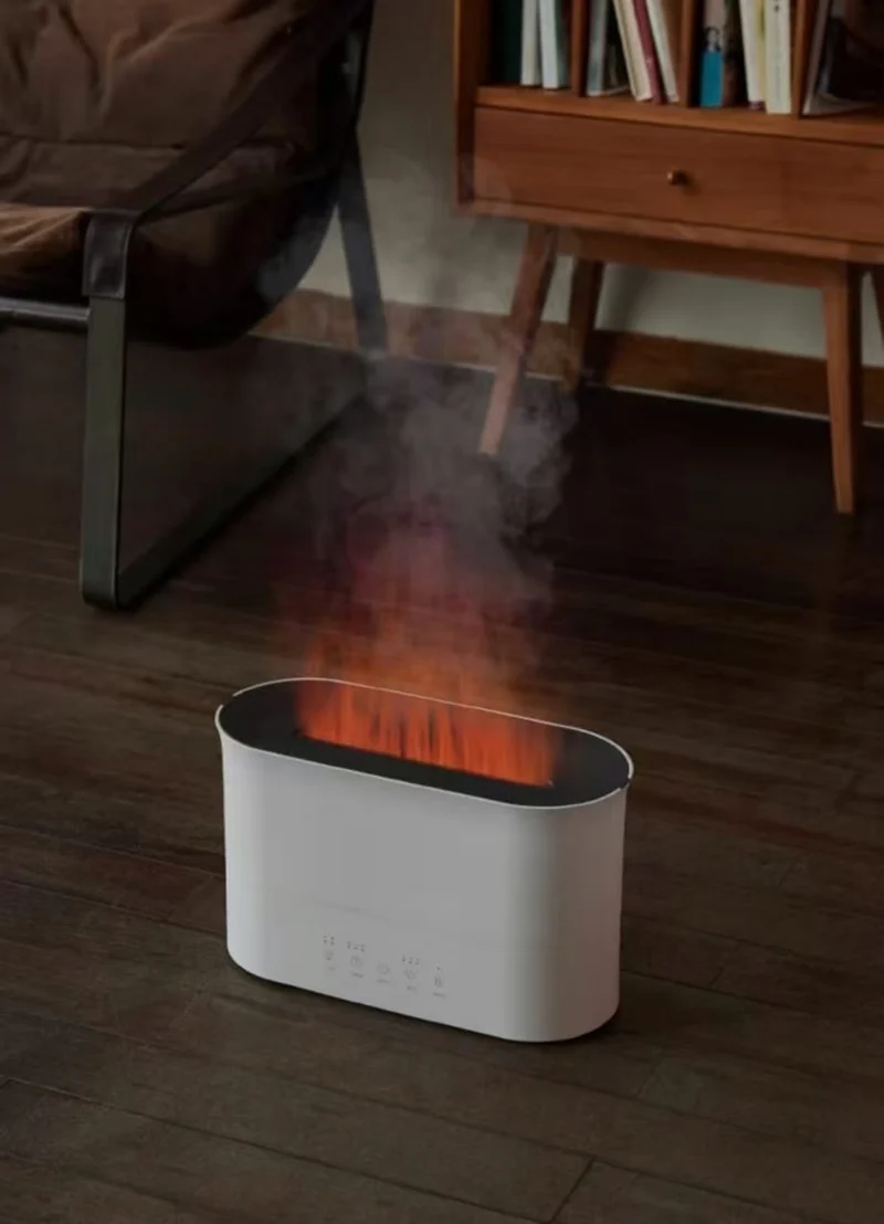 Furper Hybrid Humidifier, 2.2L Flame Mist Ultrasonic Cool & Warm Mist Humidifier