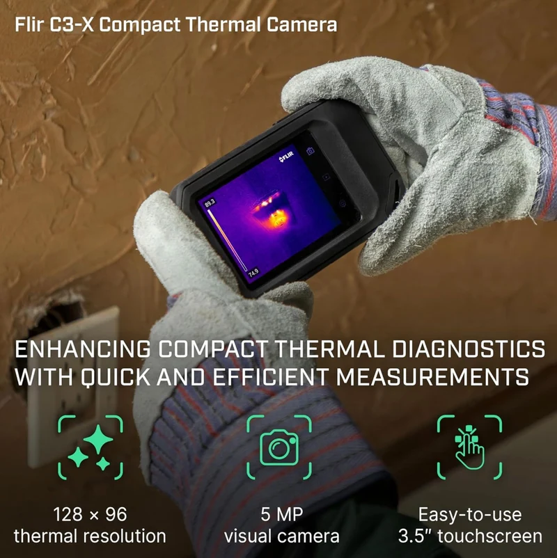 FLIR C3-X Thermal Imaging Camera with WiFi, -20 → +300 °C, 128 x 96pixel Detector Resolution