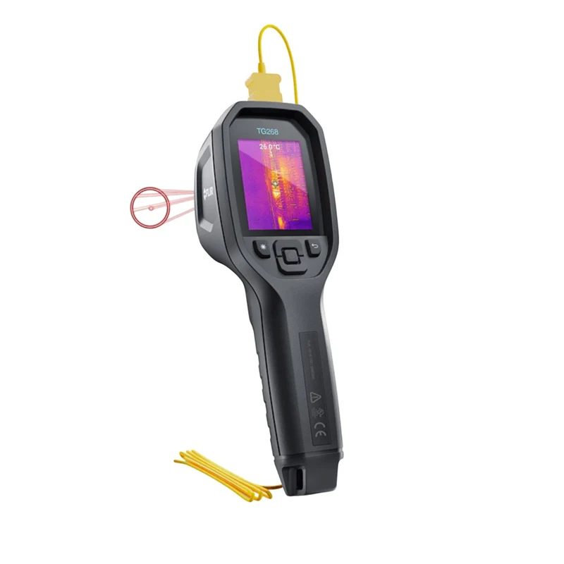 FLIR TG268 | Thermal imaging IR pyrometer, 160x120 px, MSX, +400°C, 24:1, bullseye laser, type K thermocouple