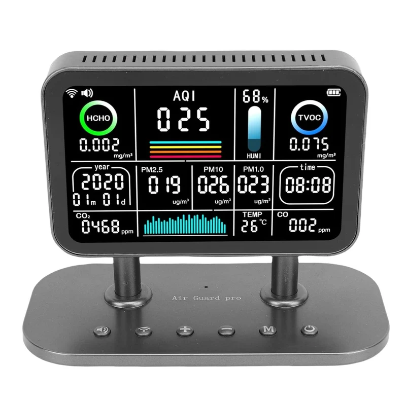 Furper Wifi 13 in 1 Air Quality Monitor Meter TVOC HCHO PM2.5 PM1.0 PM10 Temperature and Humidity Carbon Dioxide Detector