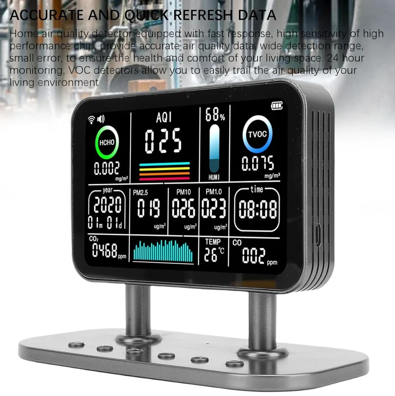 Furper Wifi 13 in 1 Air Quality Monitor Meter TVOC HCHO PM2.5 PM1.0 PM10 Temperature and Humidity Carbon Dioxide Detector