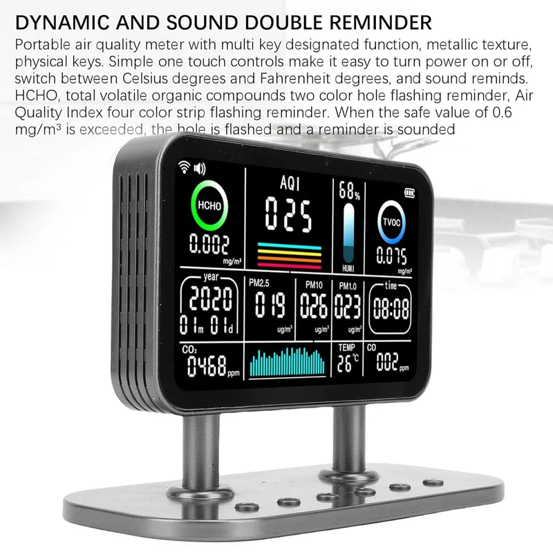 Furper Wifi 13 in 1 Air Quality Monitor Meter TVOC HCHO PM2.5 PM1.0 PM10 Temperature and Humidity Carbon Dioxide Detector