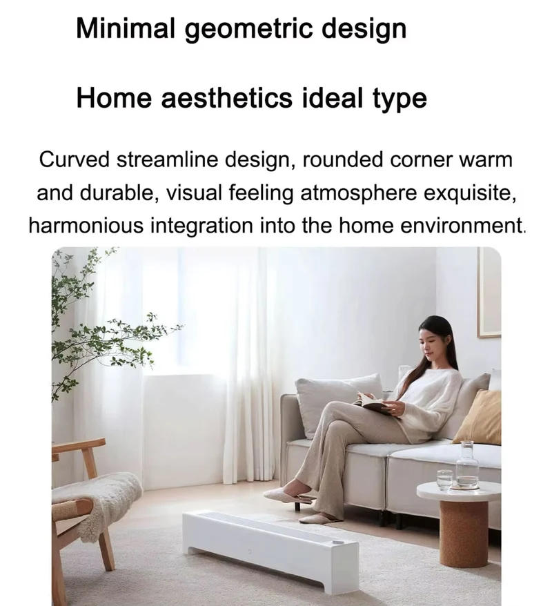 Xiaomi Mijia Baseboard Electric Heaters 2(TJXDNQ07ZM), 2200W, 5s Fast Heating Home Room Heater