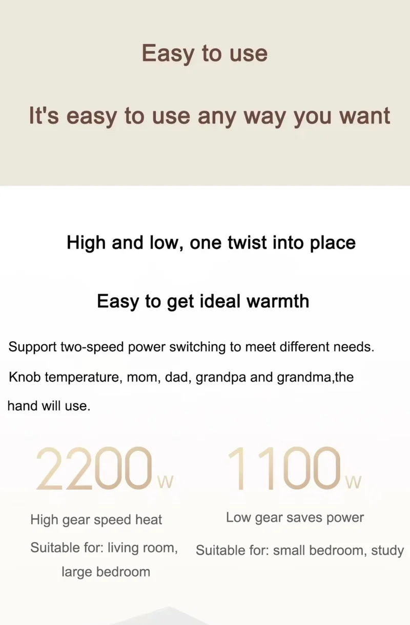 Xiaomi Mijia Baseboard Electric Heaters 2(TJXDNQ07ZM), 2200W, 5s Fast Heating Home Room Heater