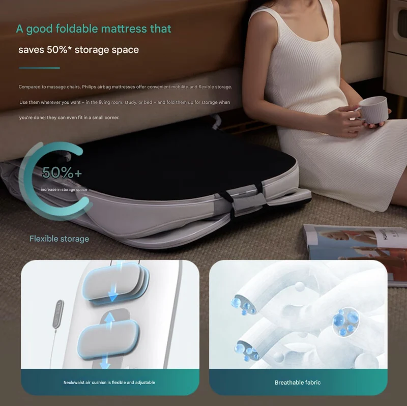 Philips PPM5101M Full Body Massage Mat 3D Airbag Surge Massager For Multiple Parts Of The Body.