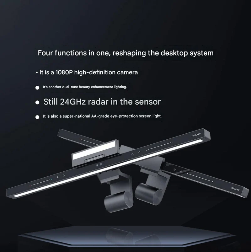 Yeelight Ultra 1080p 2700-6000K Monitor Light with Camera, Human Presence Detection, Face Unlock, and AA-level Eye Protection
