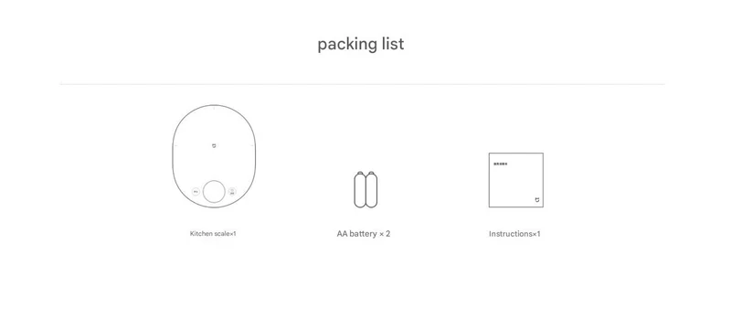 Xiaomi Mijia Electronic 0.1g-3000g High Precision Digital Weight Scale for Home Kitchen - KGJ001T