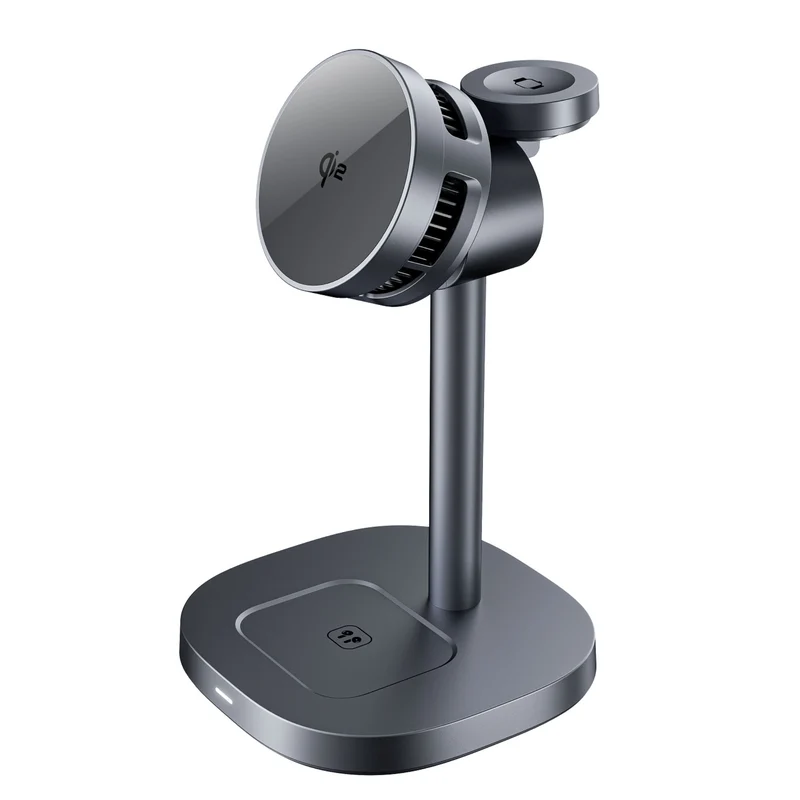 Furper Fast Cooling Wireless Charger, 3-in-1 High-speed QI2 15W Wireless Magnetic Charger, Suitable for IPhone, I Watch and Airpods