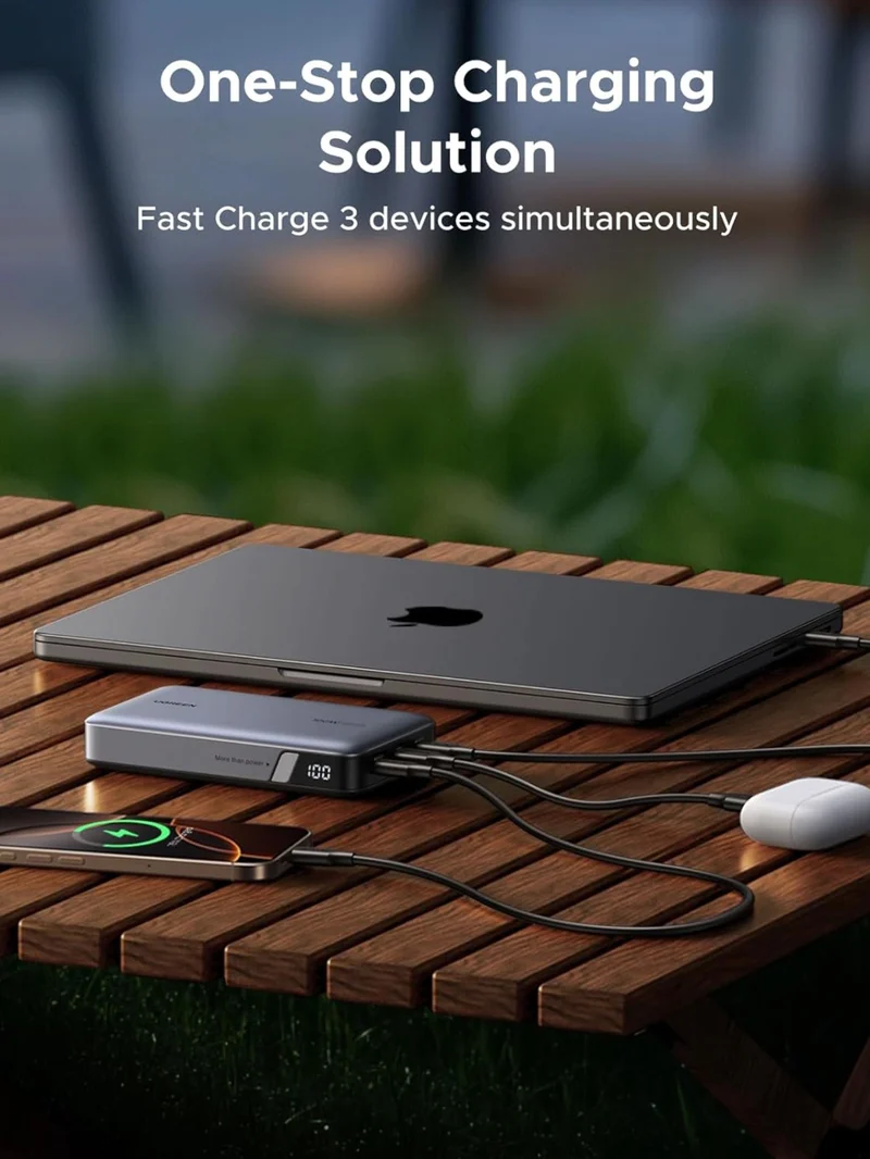 UGREEN 20000mAh 100W Power Bank, Nexode Portable Charger USB C 3-Port PD Fast Charging Battery Pack Digital Display for iPhone 17/16, MacBook, iPad, Galaxy S24 Ultra, Steam Deck, Dell XPS and More