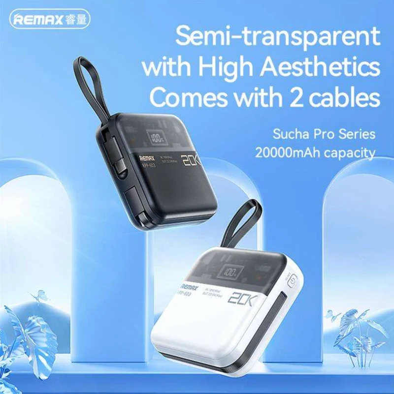 REMAX RPP-603 20000mAh Power Bank 20W+22.5W with Type-C and iP Cable