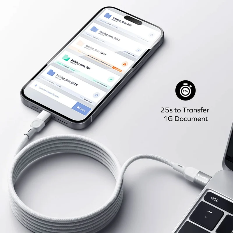 Momax Mag.Link Magnetic USB-C to USB-C Cable 100W Up to 2m Fast Charging and Data Transfer USB-C Cable