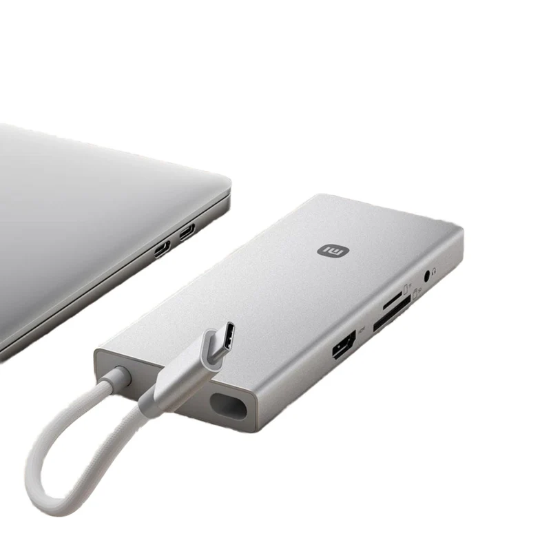 Xiaomi Type-C 10 in 1 Docking Station Port Extender USB3.0/Type-C/HDMI 2.0 RJ45 Ethernet, and SD/TF card slots Multi-Function Support 4K UHD Transmission