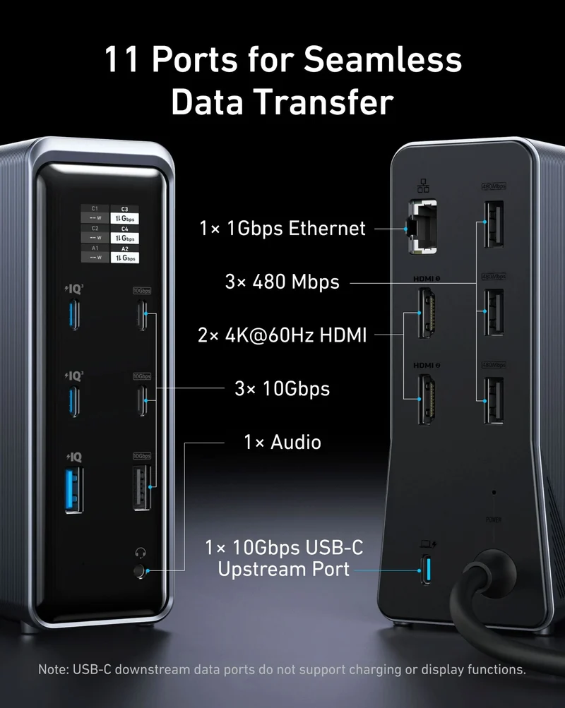 Anker Prime Charging Docking Station (14-in-1, Dual Display, 160W)