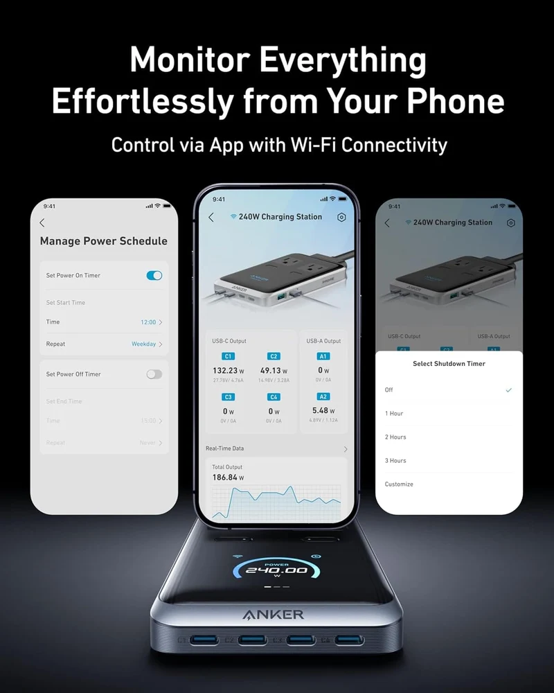 Anker Prime Charging Station 240W 8-in-1 USB-C Power Strip
