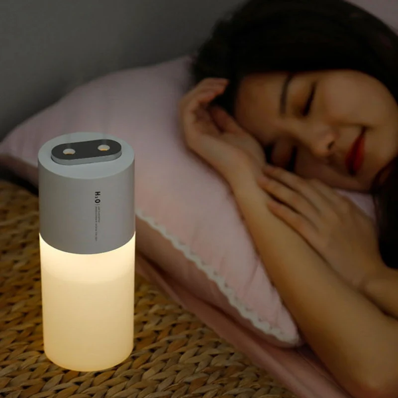 Furper Car Humidifier, Double-Port Spray, Air Purifier In The Car, Aromatherapy With Ambient Light