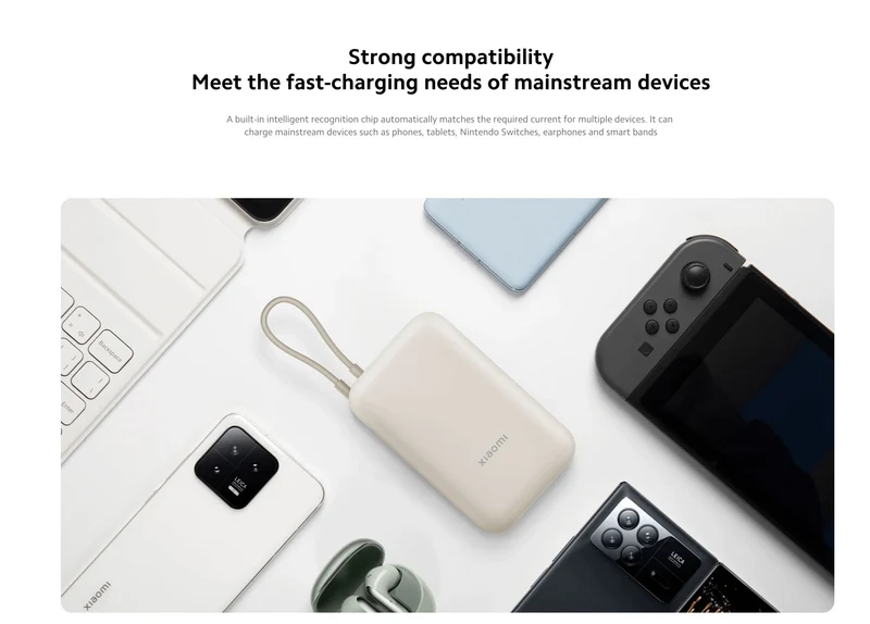 Xiaomi 22.5W Power Bank 10000mAh With Integrated Type-C Cable