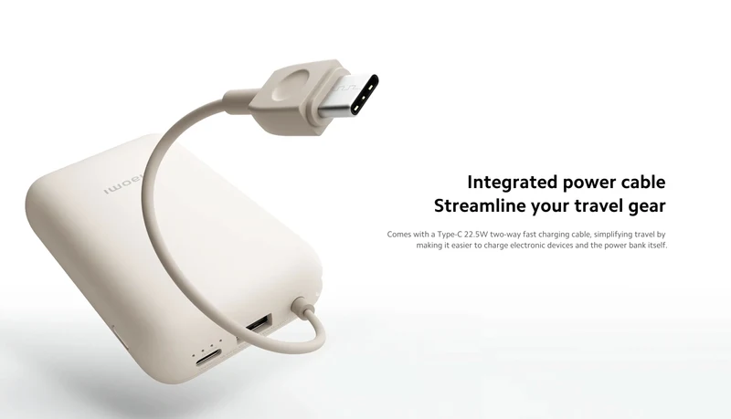 Xiaomi 22.5W Power Bank 10000mAh With Integrated Type-C Cable