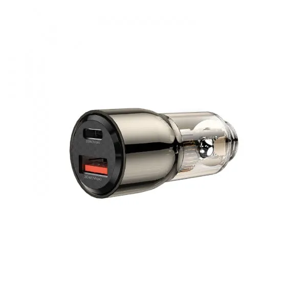 WiWU WI-QC012 95W PD+QC Kirsite Geek USB + Type-C Fast Car Charger