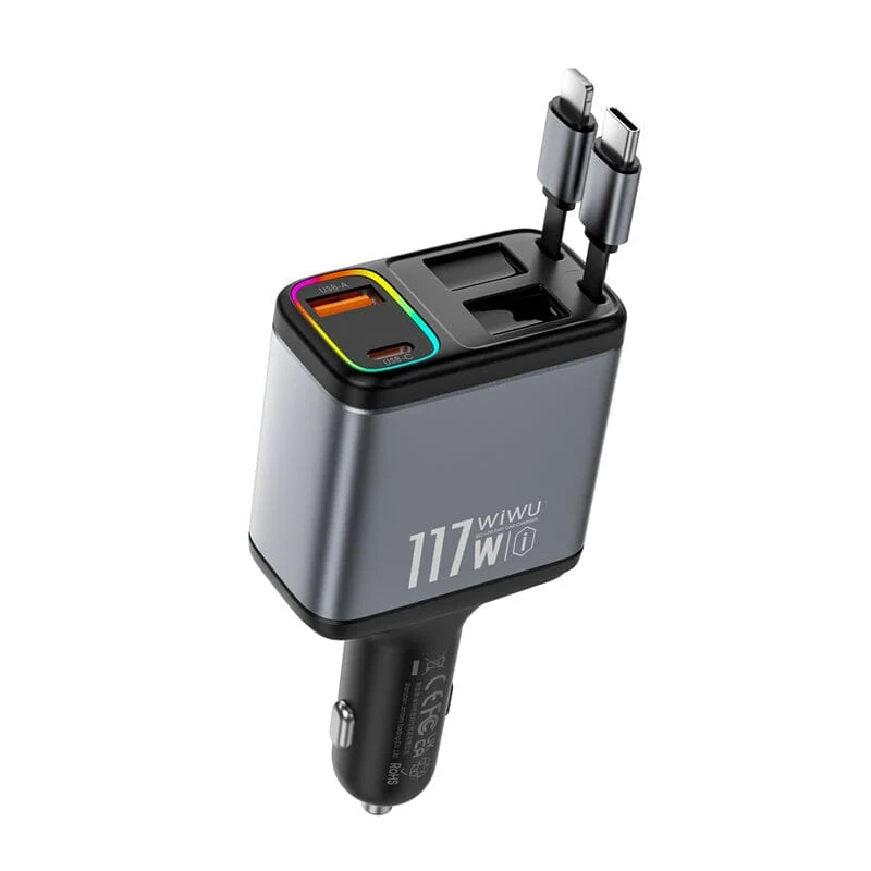 WiWU Wi-QC027 Exeed 117W QC+PD Fast Car Charger