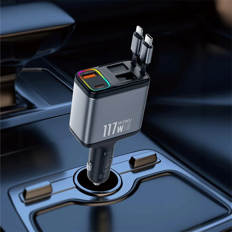 WiWU Wi-QC027 Exeed 117W QC+PD Fast Car Charger
