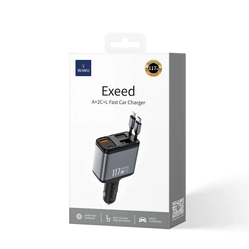 WiWU Wi-QC027 Exeed 117W QC+PD Fast Car Charger