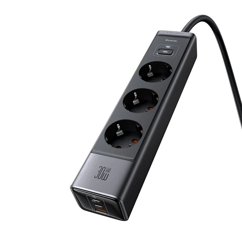 Mcdodo 6-in-1 30W GaN Surge Protection Power Strip