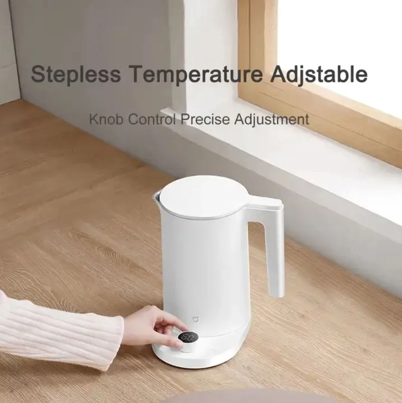 Xiaomi Mijia Thermostatic Electric Kettle 2 Pro Intelligent LED Screen Display Stepless Temperature Adjustable 1800W High Power