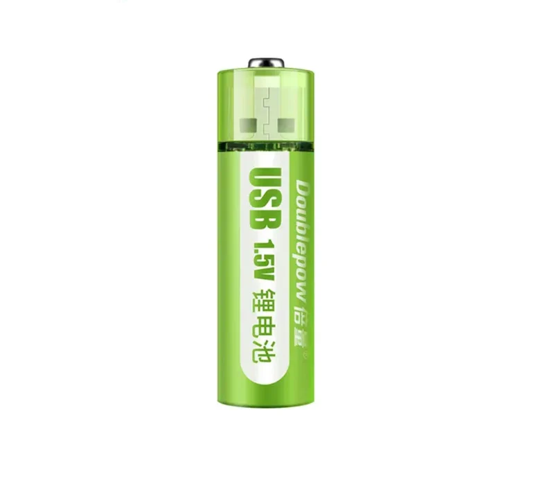 Computer USB AA Rechargeable Battery 1.5V 1800mAh Li ion Battery Cell - 4 Batteries