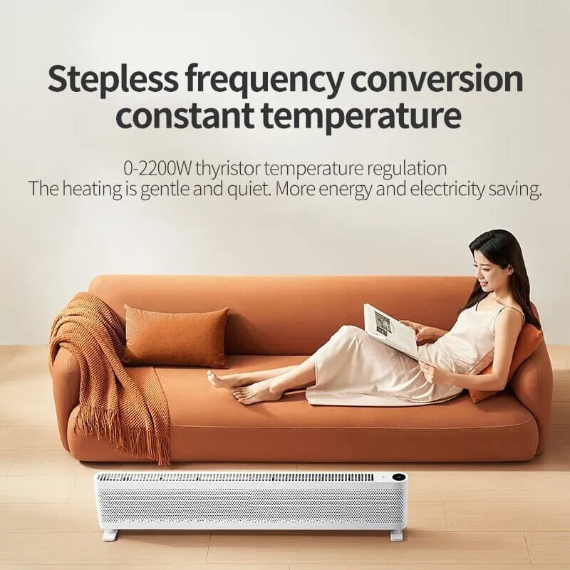Xiaomi Mijia Graphene Baseboard Electric Heater 7cm Ultra-thin Version 2200W Convection Heater Mijia App Control TJXDNQ03LX