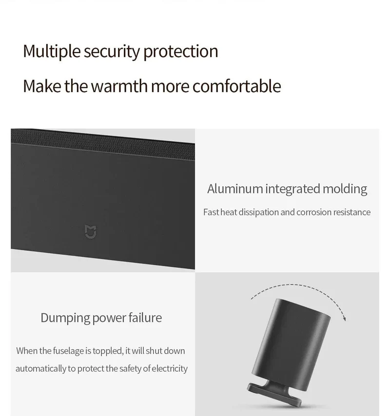 Xiaomi Mijia Baseboard Electric Heater 1S 2200W Home Quick Heat Smart Dryer Mijia APP Control